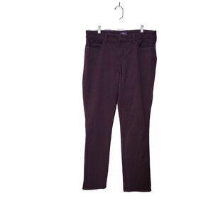NYDJ Eggplant  Marilyn Straight Leg Jeans